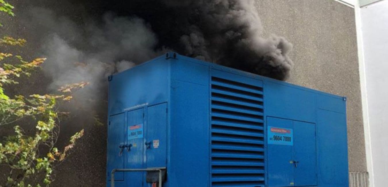 Smoke is Emitted from Generator's Vents